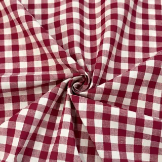 Țesătură din bumbac Check berry