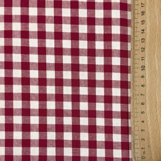 Țesătură din bumbac Check berry