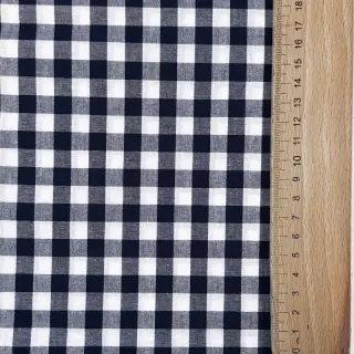 Țesătură din bumbac Check navy