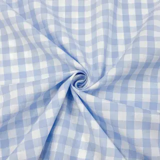 Țesătură din bumbac Check light blue