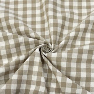 Țesătură din bumbac Check sand