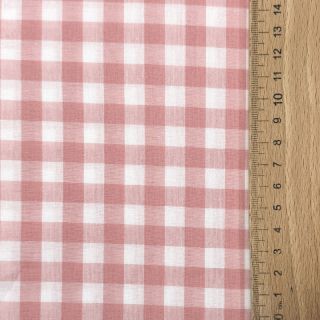 Țesătură din bumbac Check old rose