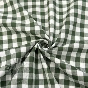 Țesătură din bumbac Check dark green