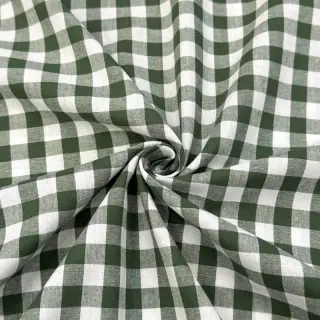 Țesătură din bumbac Check dark green