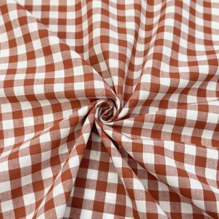 Țesătură din bumbac Check terra