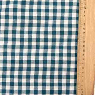 Țesătură din bumbac Check petrol