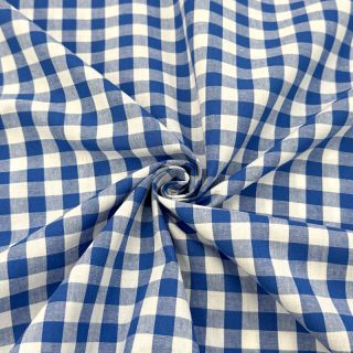 Țesătură din bumbac Check sky