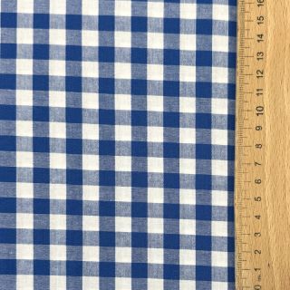 Țesătură din bumbac Check sky