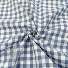Țesătură din bumbac Check blue