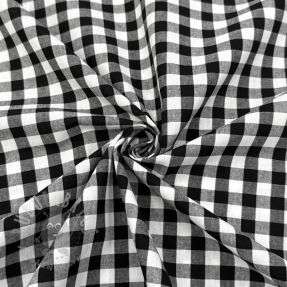 Țesătură din bumbac Check black