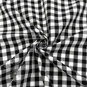 Țesătură din bumbac Check black