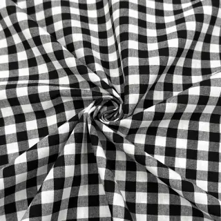 Țesătură din bumbac Check black