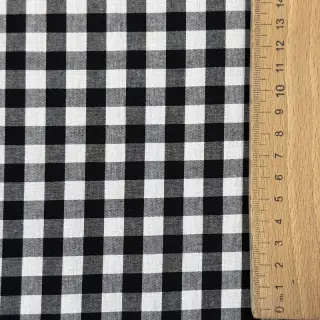 Țesătură din bumbac Check black