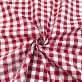 Țesătură din bumbac Check red