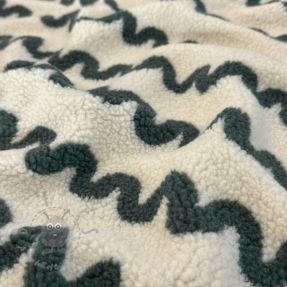 Stofă palton TEDDY JACQUARD Waves army green