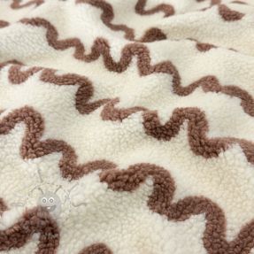 Stofă palton TEDDY JACQUARD Waves camel
