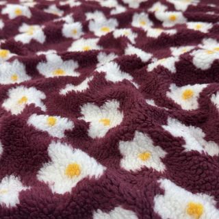 Stofă palton TEDDY Daisy brom beere