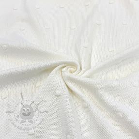 Țesătura tricotata BIG KNIT DOT off white
