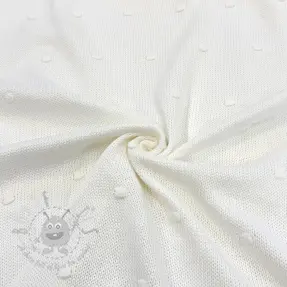 Țesătura tricotata BIG KNIT DOT off white