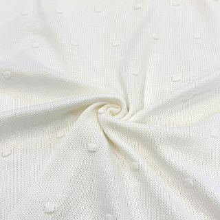 Țesătura tricotata BIG KNIT DOT off white