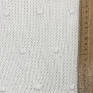 Țesătura tricotata BIG KNIT DOT off white