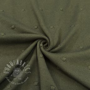 Țesătura tricotata BIG KNIT DOT camo green