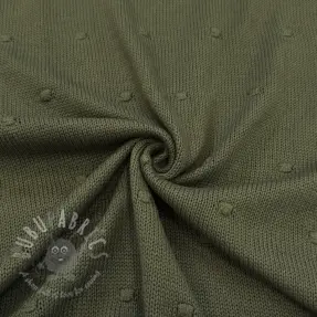 Țesătura tricotata BIG KNIT DOT camo green