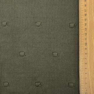 Țesătura tricotata BIG KNIT DOT camo green