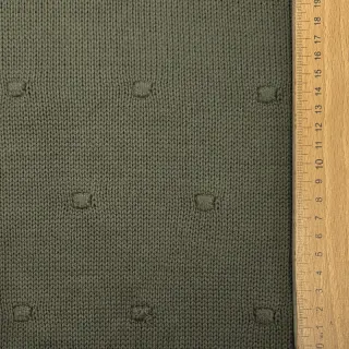 Țesătura tricotata BIG KNIT DOT camo green