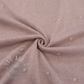 Țesătura tricotata BIG KNIT DOT old pink