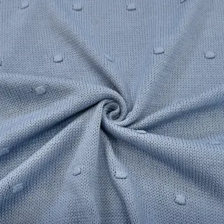 Țesătura tricotata BIG KNIT DOT blue