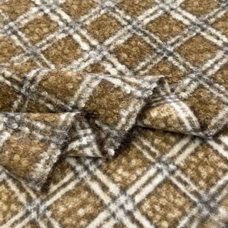 Stofă palton Bouclé Squares design A