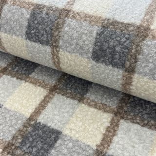 Stofă palton Bouclé Squares design D