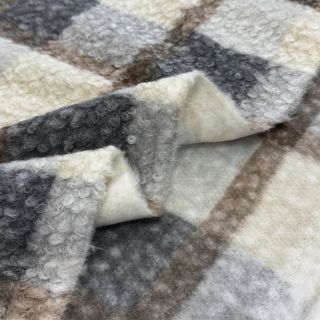 Stofă palton Bouclé Squares design D