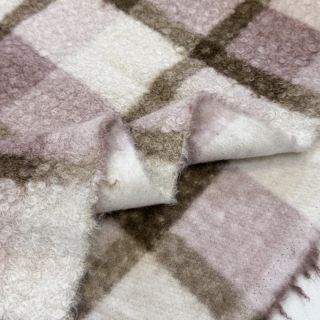 Stofă palton Bouclé Squares design C