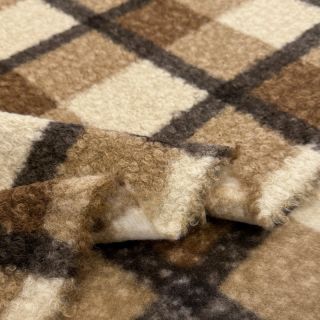 Stofă palton Bouclé Squares design E