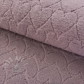 Stofă palton TEDDY Hearts in hearts mauve