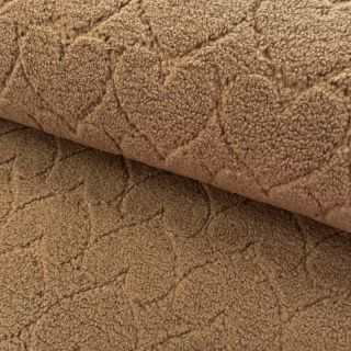 Stofă palton TEDDY Hearts in hearts brown