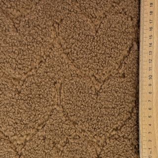 Stofă palton TEDDY Hearts in hearts brown