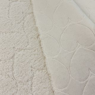 Stofă palton TEDDY Hearts in hearts ecru