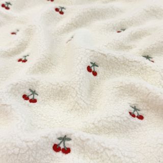Stofă palton TEDDY EMBROIDERY Cherries