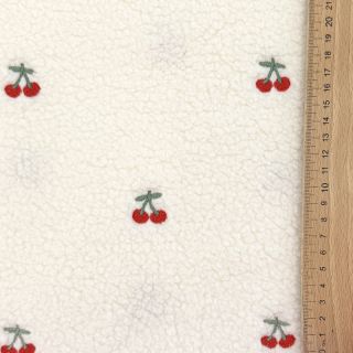 Stofă palton TEDDY EMBROIDERY Cherries