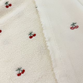 Stofă palton TEDDY EMBROIDERY Cherries