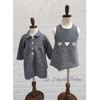 Stofă palton PRATO thick wool grey