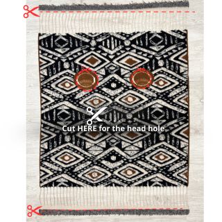 Poncho PRATO boiled wool design E