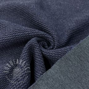 Stofă palton DOUBLE FACE WITH JERSEY dark blue