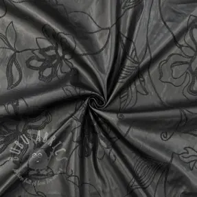 Piele sintetică pentru îmbrăcăminte Flowers design B