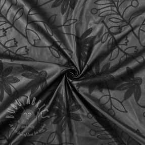 Piele sintetică pentru îmbrăcăminte Flowers design C