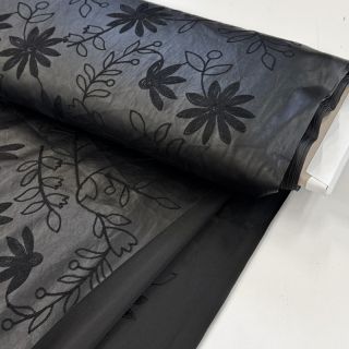 Piele sintetică pentru îmbrăcăminte Flowers design C