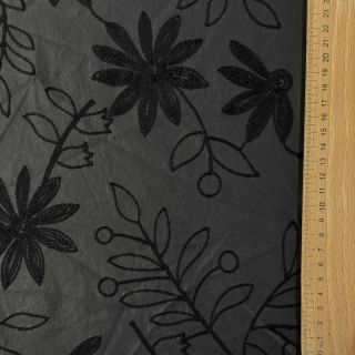 Piele sintetică pentru îmbrăcăminte Flowers design C